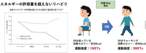 エネルギーの許容量を超えないリハビリ