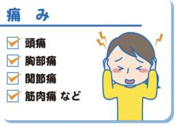 痛み（頭痛・胸部痛・関節痛・筋肉痛など）
